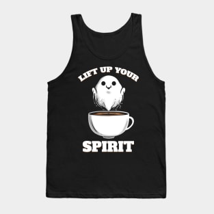 Coffee Cup To Lift Up Your Spirit Ghost Halloween Tank Top